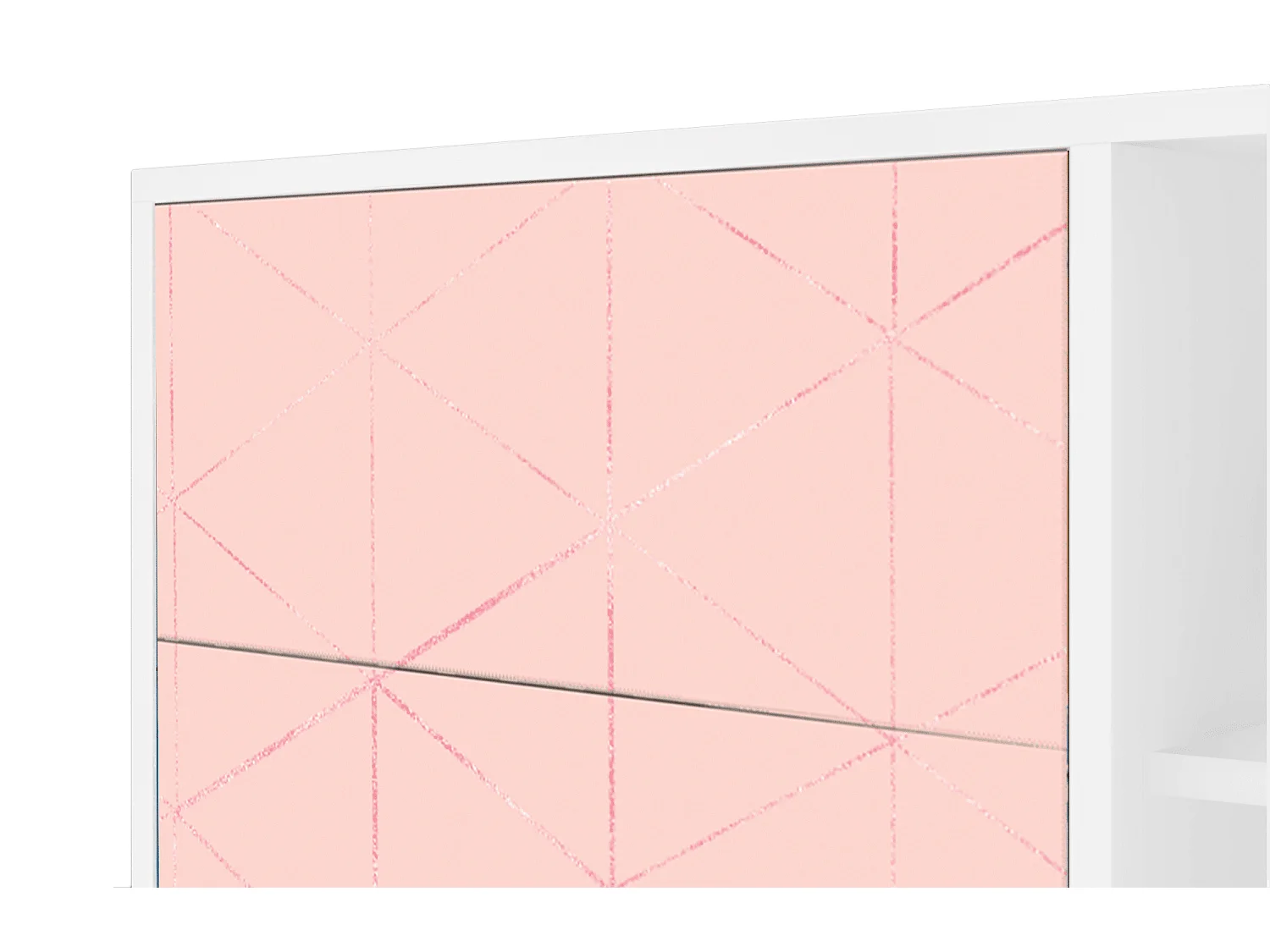 Credenza - 125x98x48 cm - BS2 - Rose Quartz, Bianco
