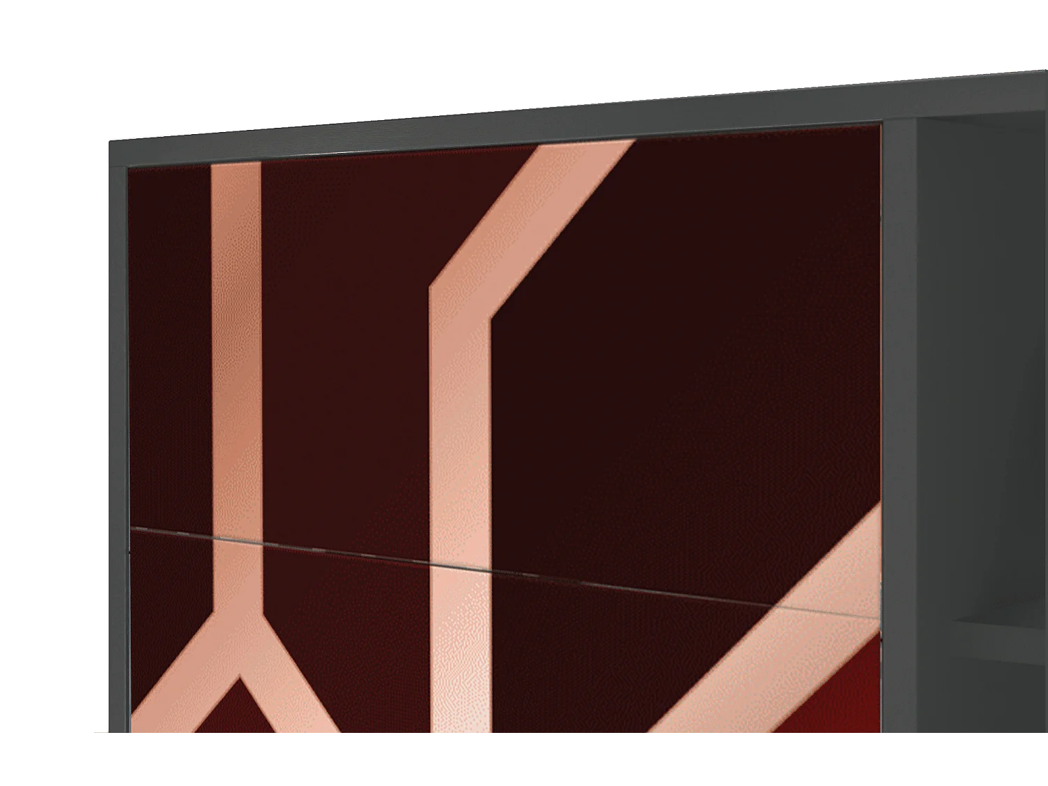 Buffet - 125x98x48 cm - BS2 - Velvet 1920's, Anthracite