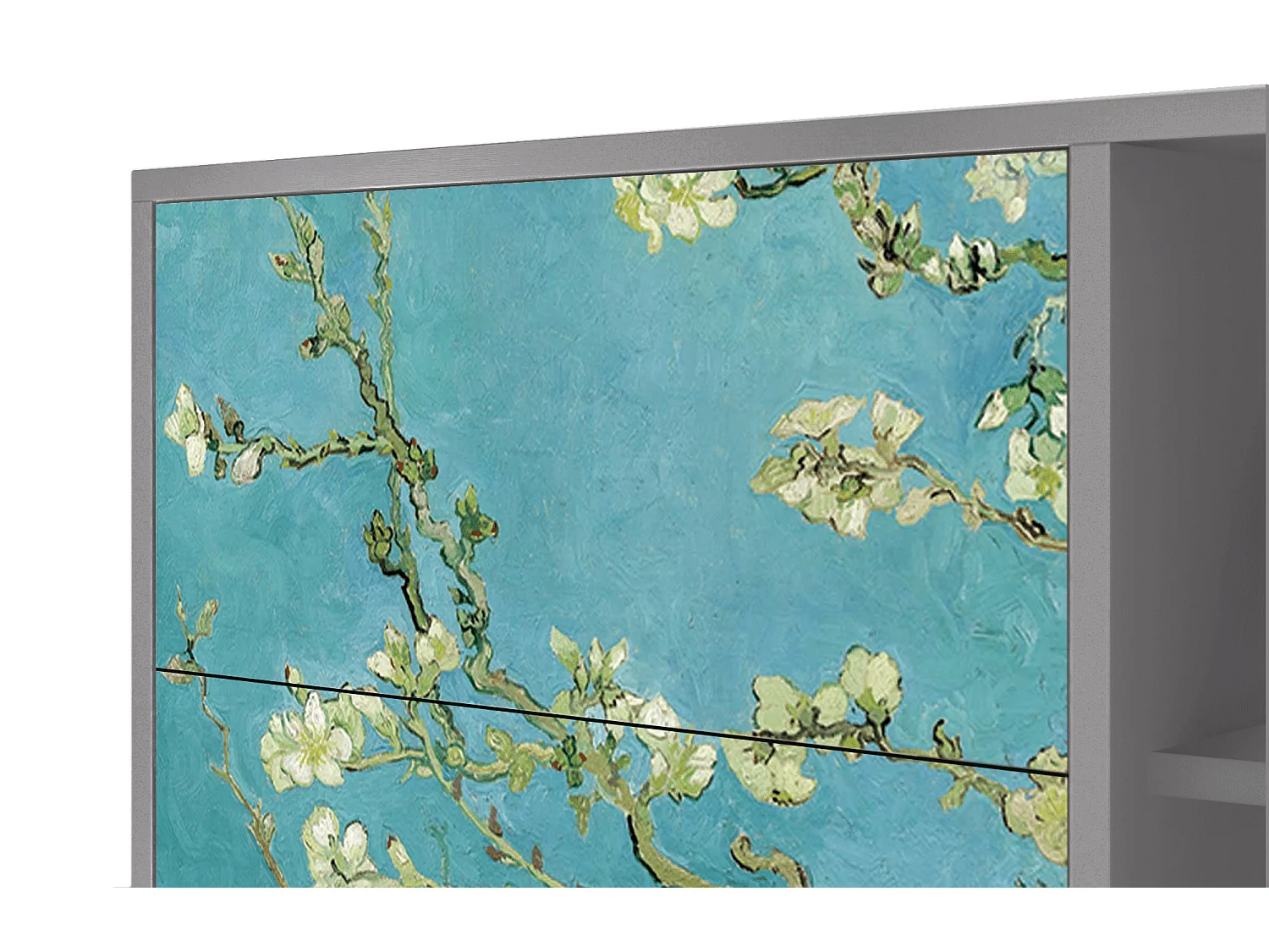 Aparador - 125x98x48 cm - BS2 - Almond Blossom, Gris
