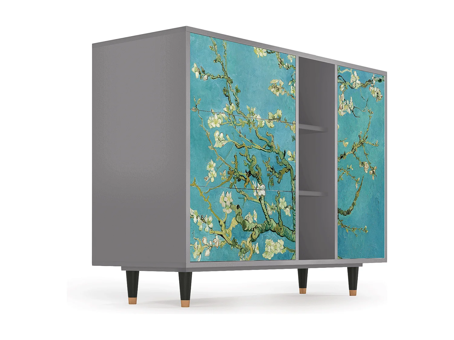 Buffet - 125x98x48 cm - BS2 - Almond Blossom, Gris