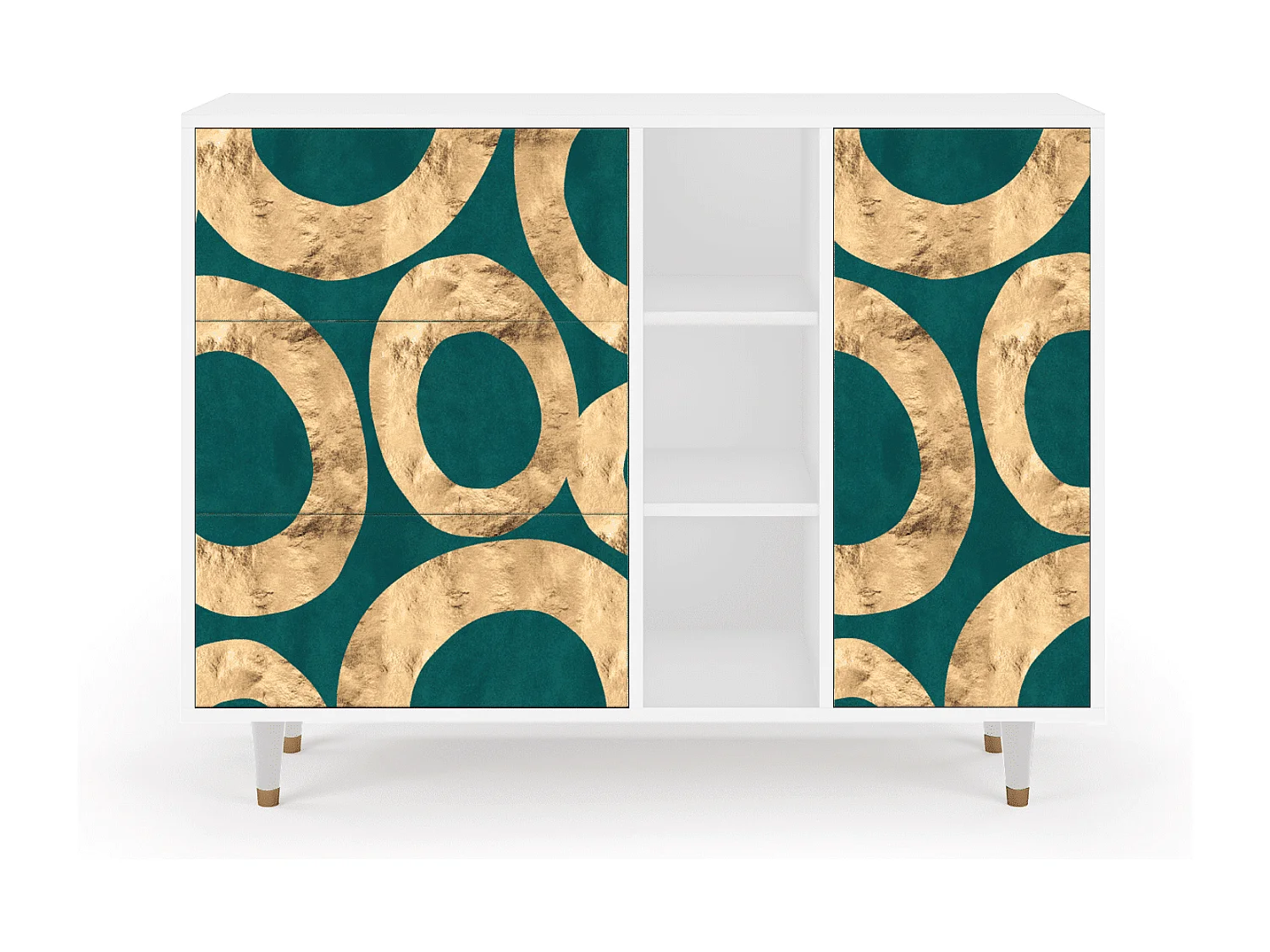 Buffet - 125x98x48 cm - BS2 - Zircon Sphere, Blanc