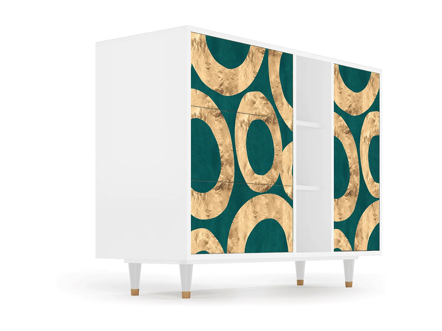 Buffet - 125x98x48 cm - BS2 - Zircon Sphere, Blanc