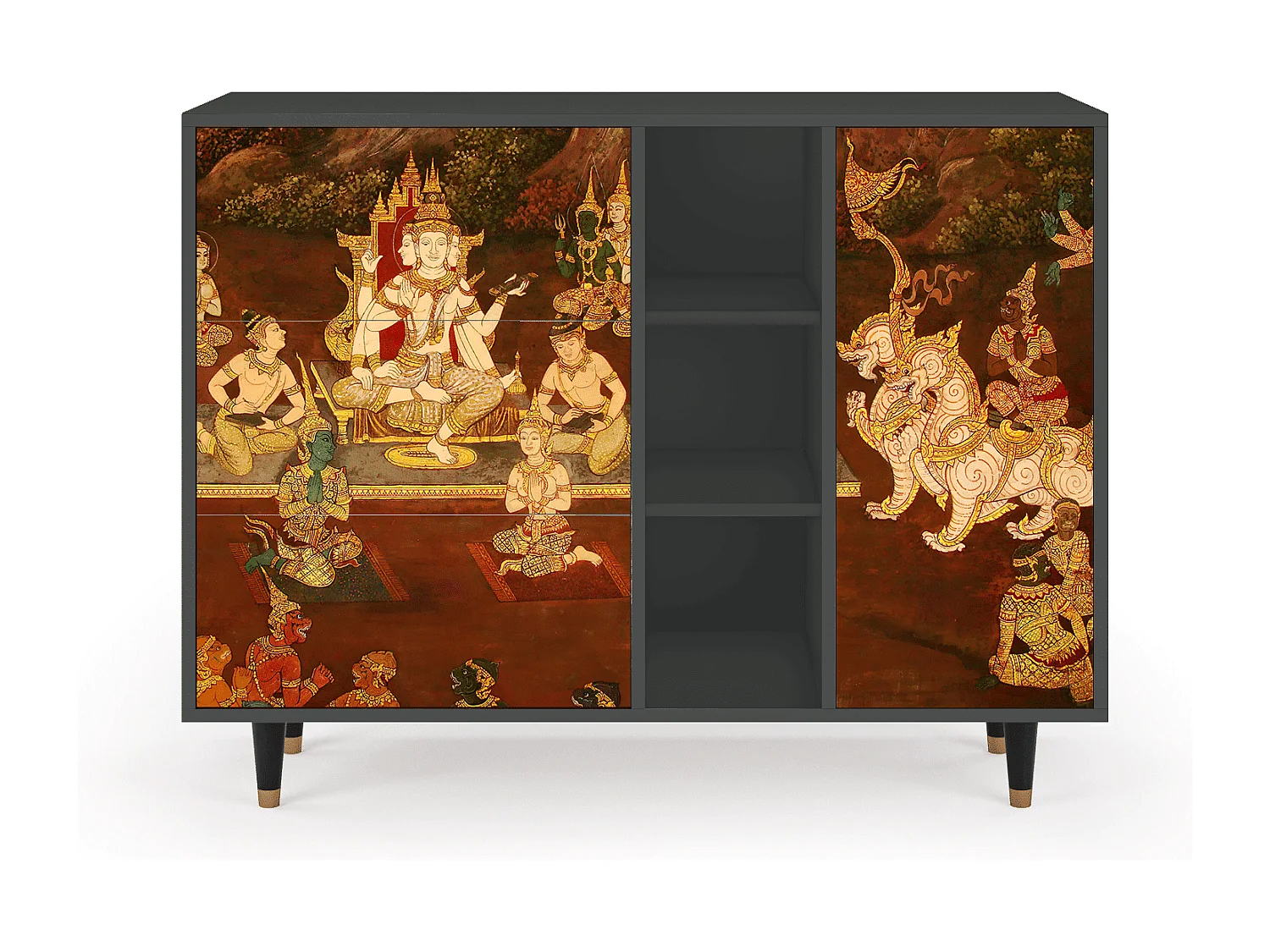 Buffet - 125x98x48 cm - BS2 - Malyavan, Anthracite