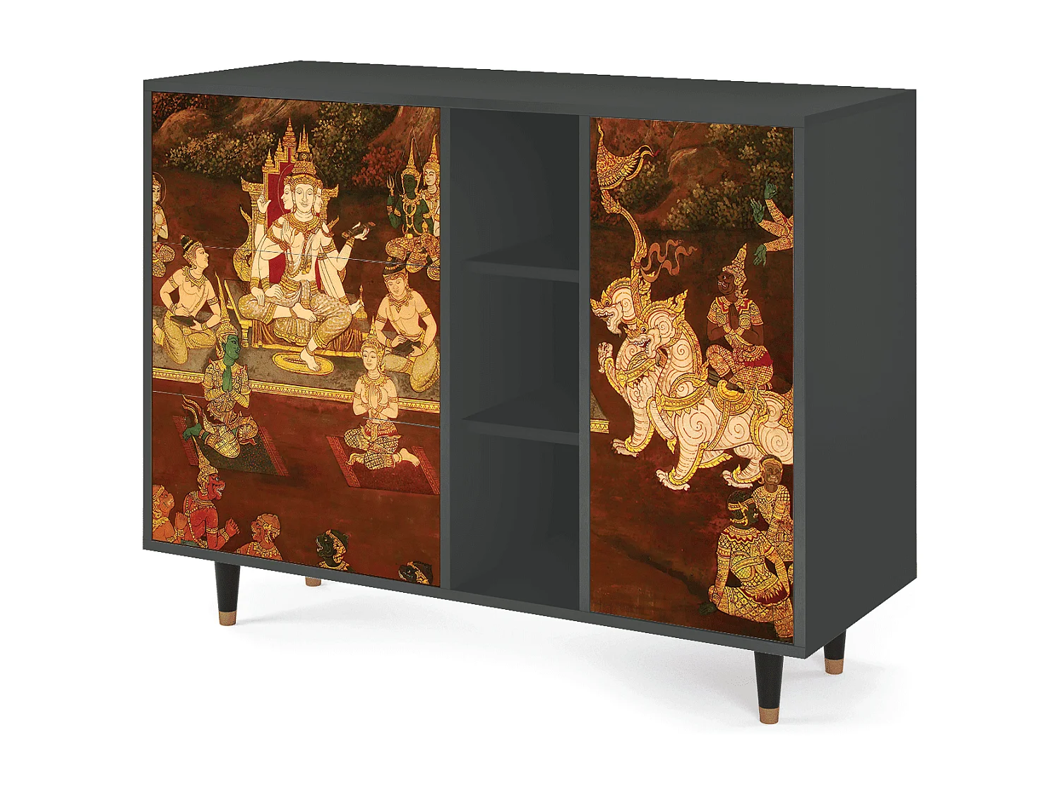 Buffet - 125x98x48 cm - BS2 - Malyavan, Anthracite