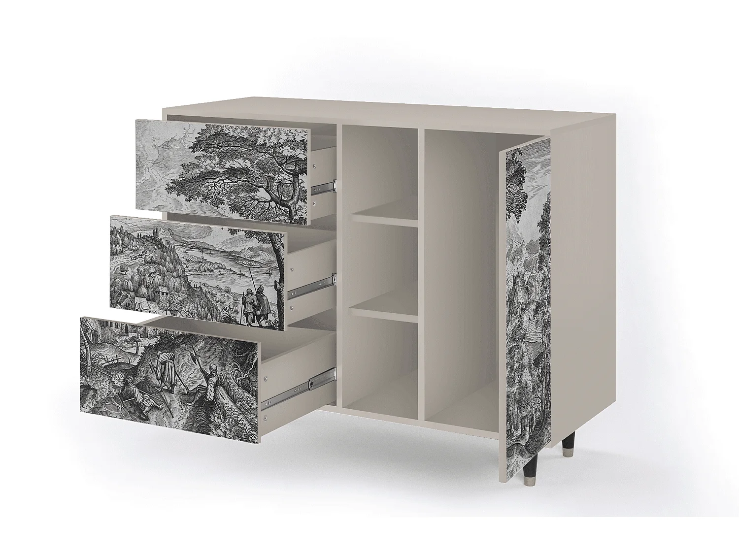 Credenza - 125x98x48 cm - BS2 - Milites Requiescentes, Sabbia