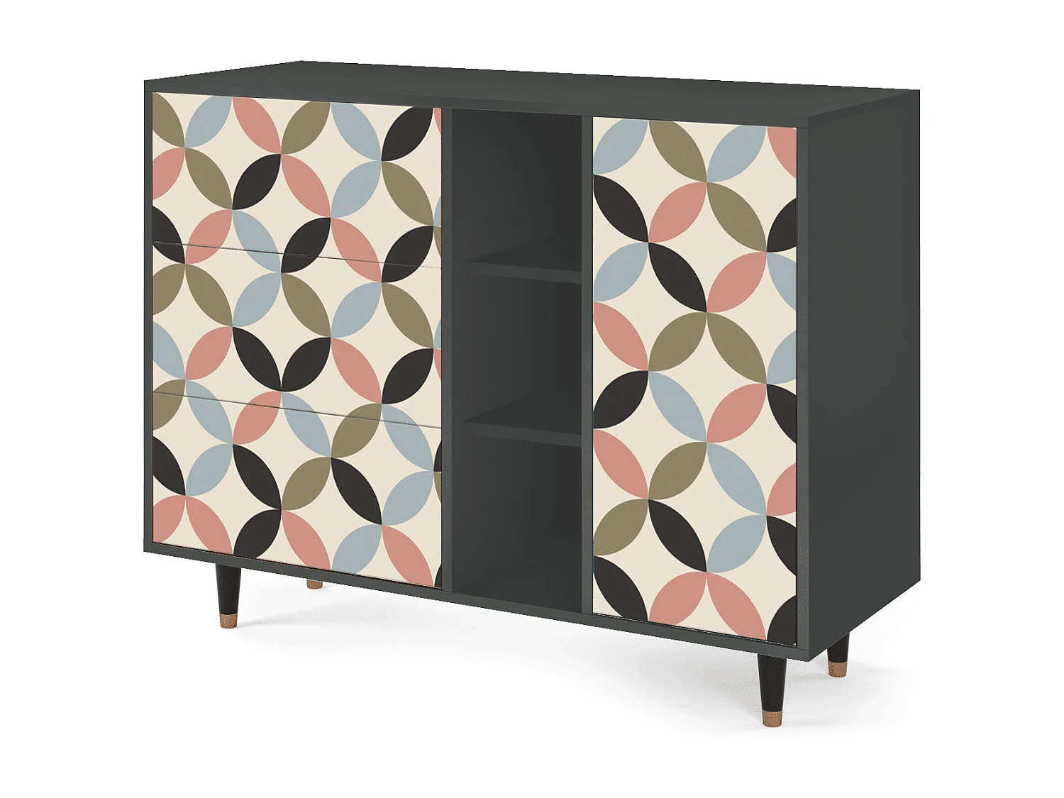 Sideboard - 125x98x48 cm - BS2 - Butterfly Effect, Anthrazit