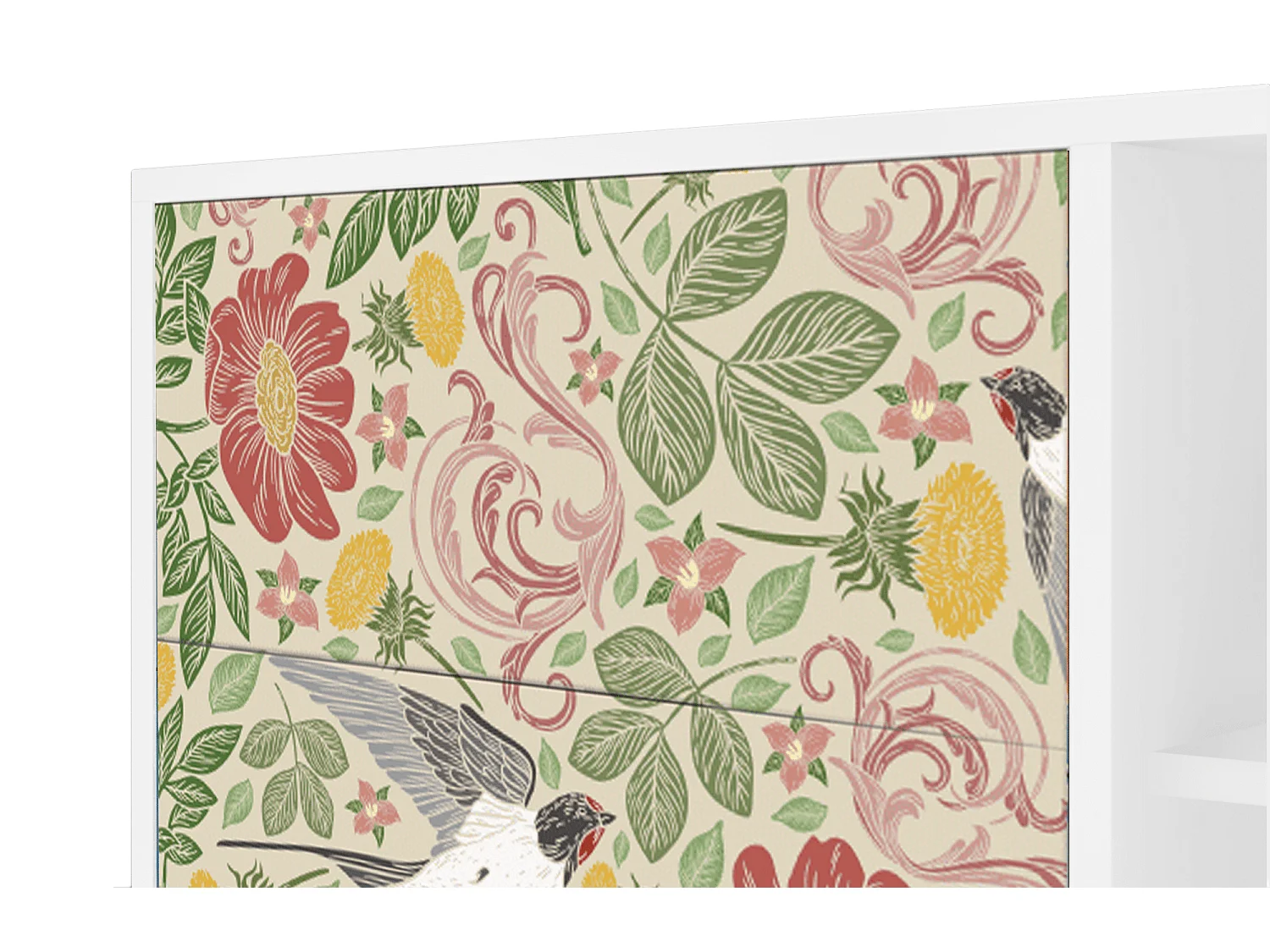 Buffet - 125x98x48 cm - BS2 - Spring Swallow, Blanc