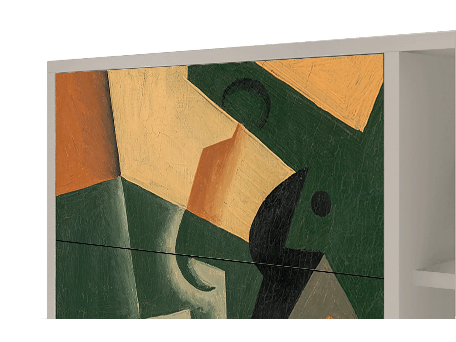 Credenza - 125x98x48 cm - BS2 - Glass and Checkerboard, Sabbia