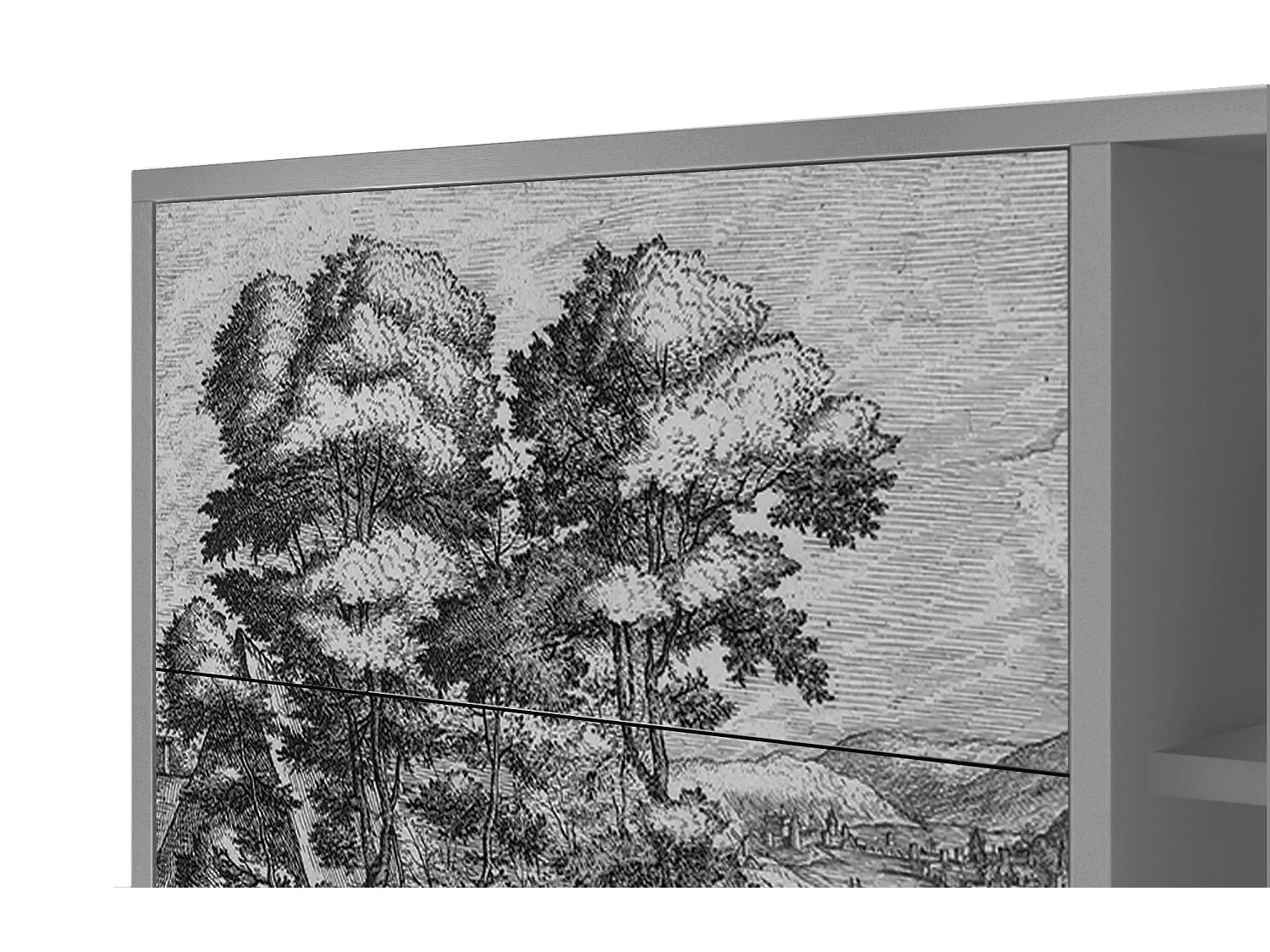 Buffet - 125x98x48 cm - BS2 - Rusticorum, Gris