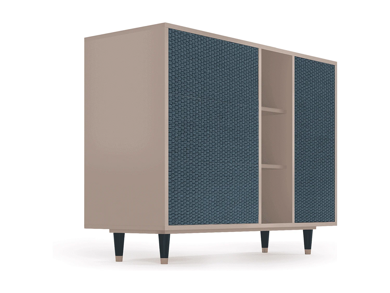 Credenza - 125x98x48 cm - BS2 - Knitted Pattern, Latte
