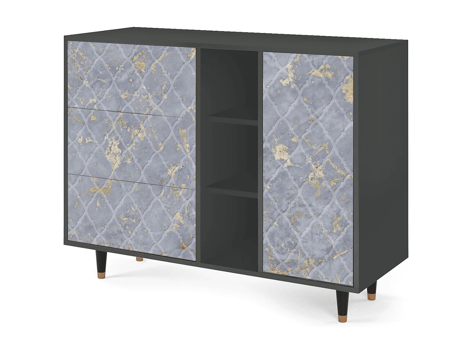 Buffet - 125x98x48 cm - BS2 - Golden Smoke, Anthracite