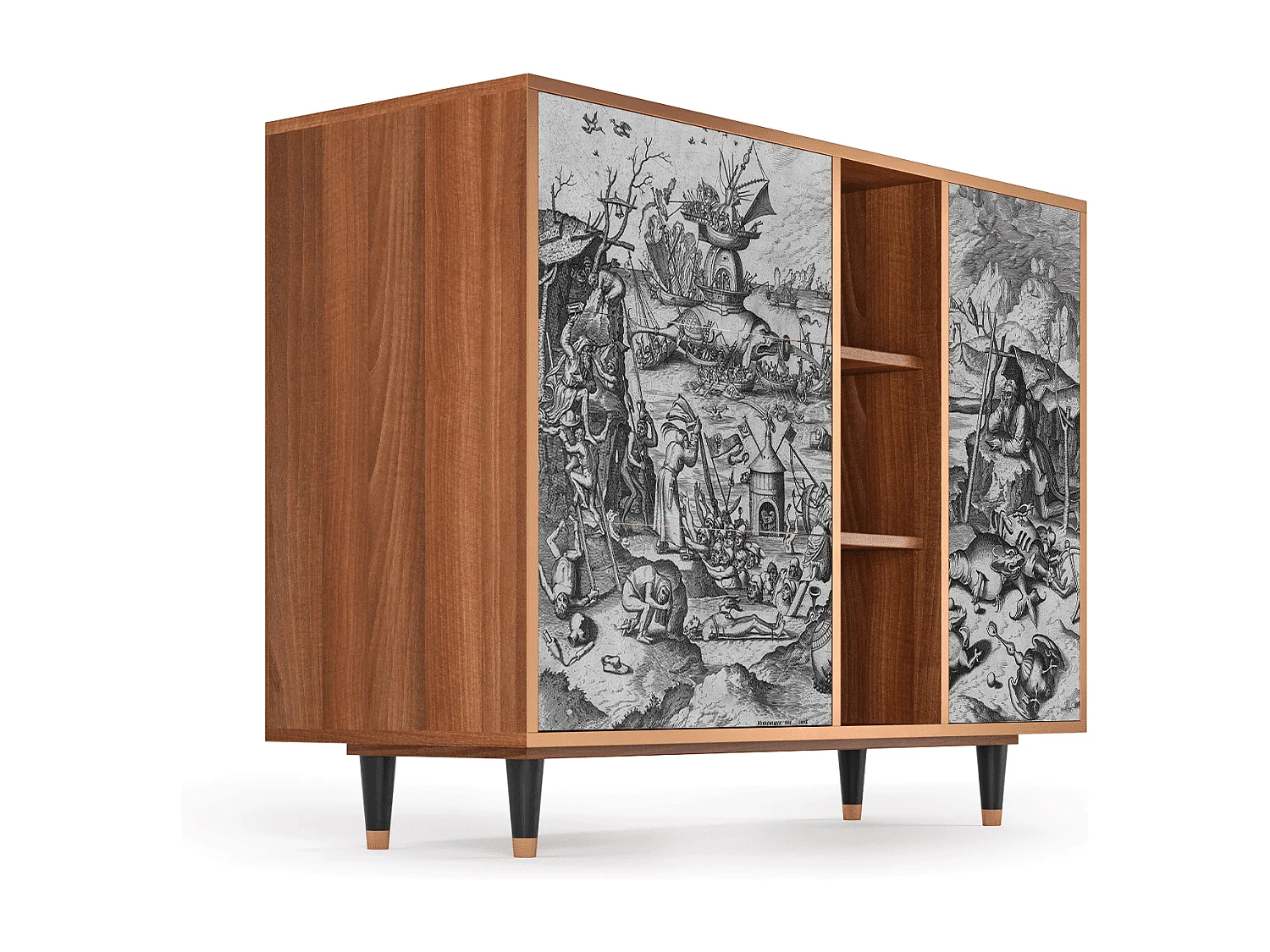 Dressoir - 125x98x48 cm - BS2 - The Temptation, Walnoot