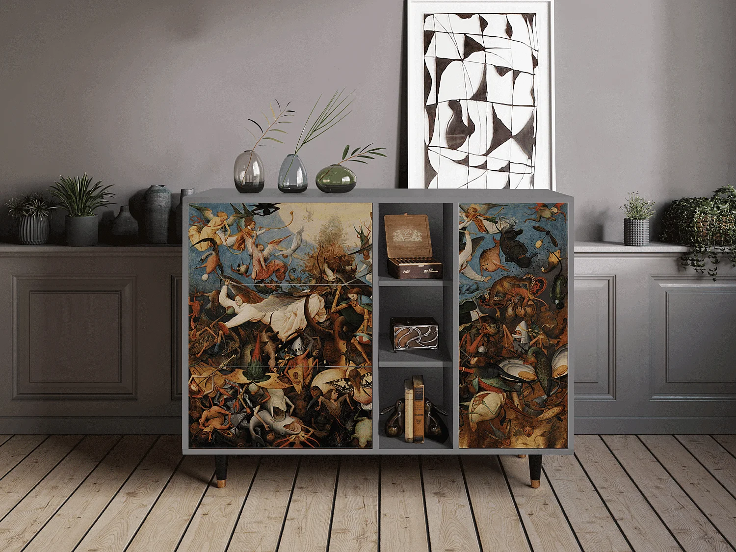 Buffet - 125x98x48 cm - BS2 - The Fall, Gris