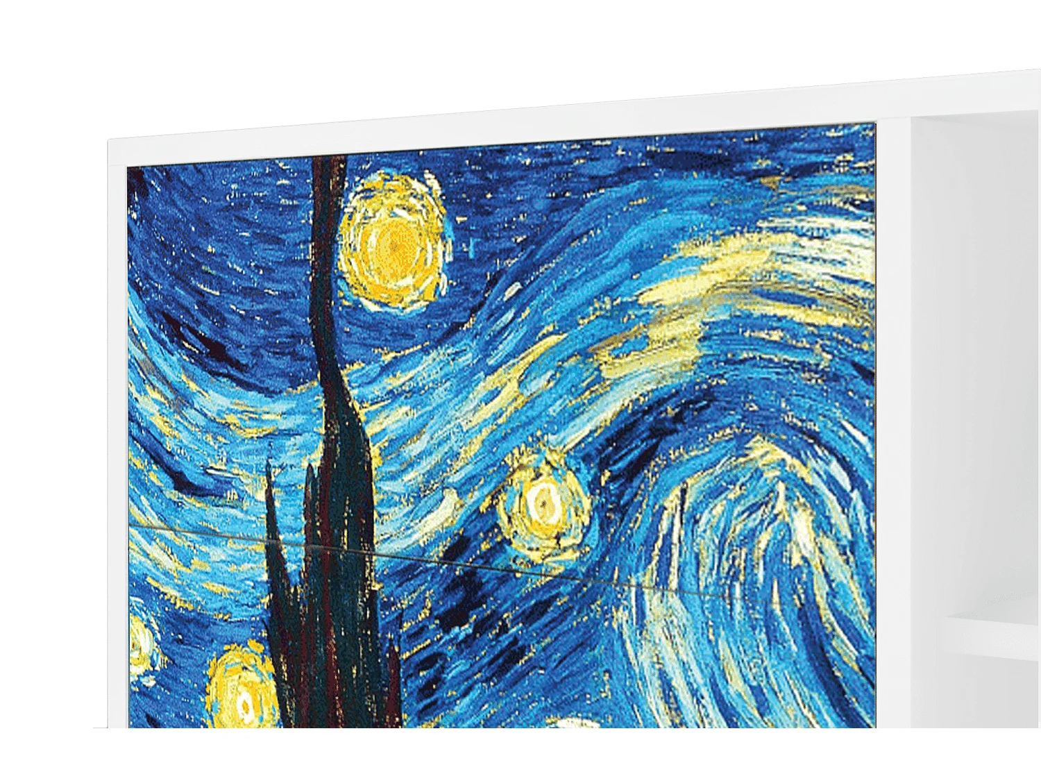 Credenza - 125x98x48 cm - BS2 - The Starry Night  , Bianco