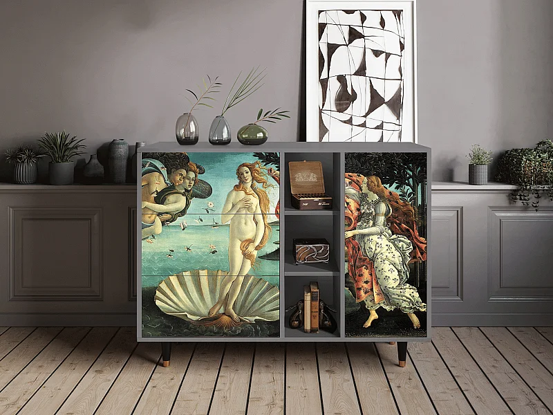 Sideboard - 125x98x48 cm - BS2 - The Birth of Venus, Grau