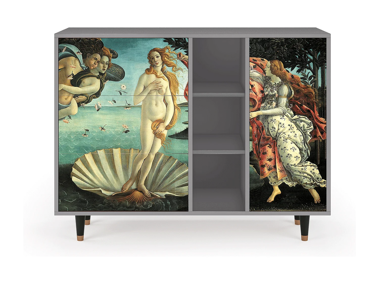 Aparador - 125x98x48 cm - BS2 - The Birth of Venus, Cinza