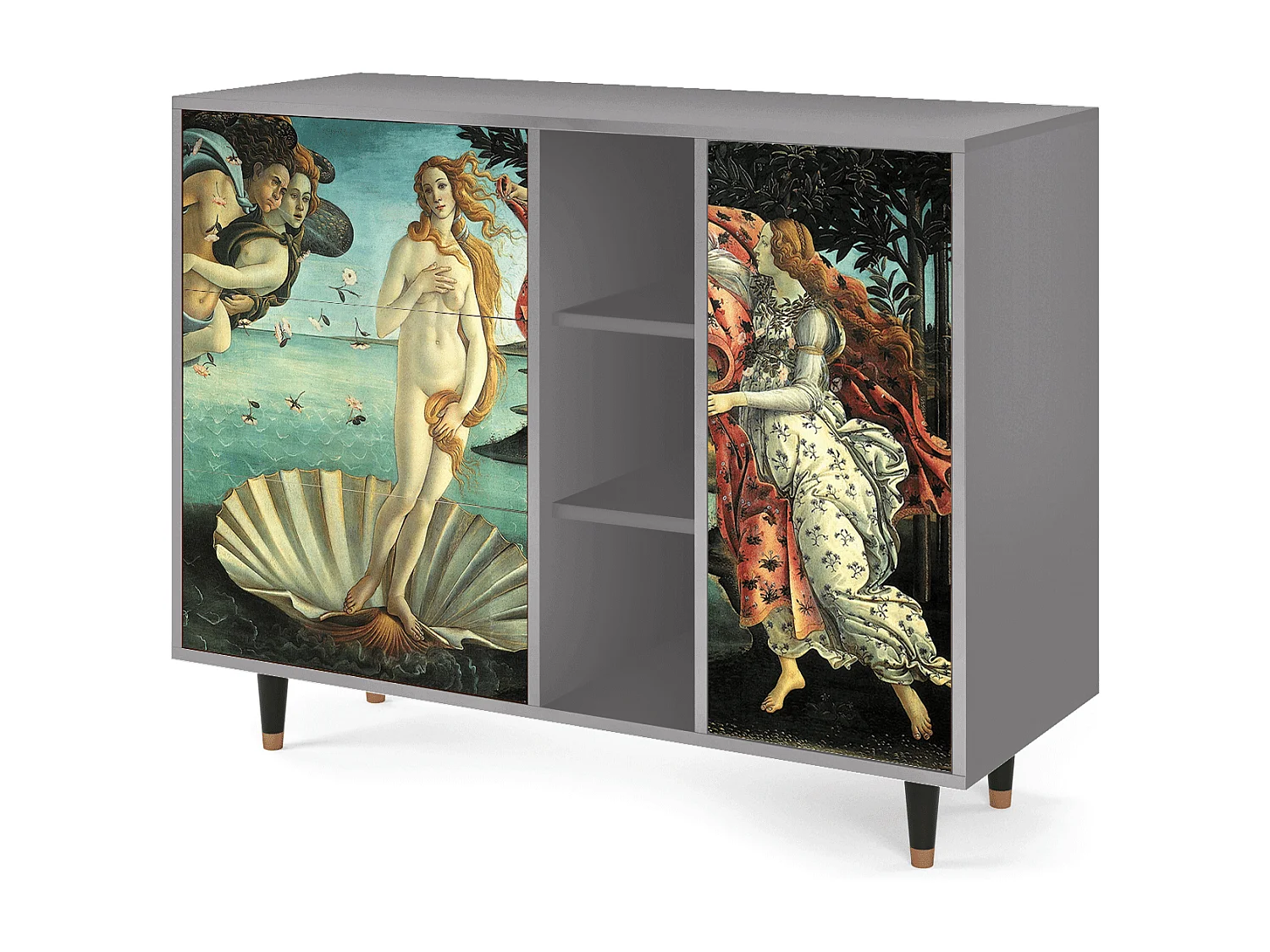 Aparador - 125x98x48 cm - BS2 - The Birth of Venus, Cinza