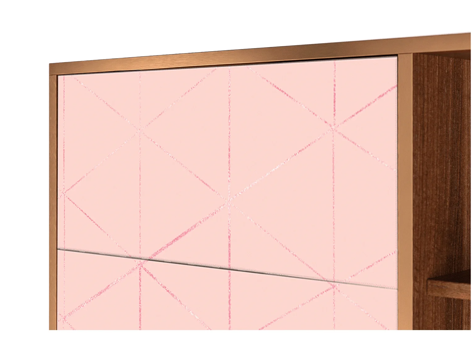 Buffet - 125x98x48 cm - BS2 - Rose Quartz, Noyer