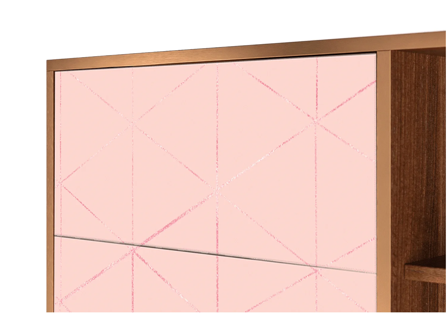 Buffet - 125x98x48 cm - BS2 - Rose Quartz, Noyer