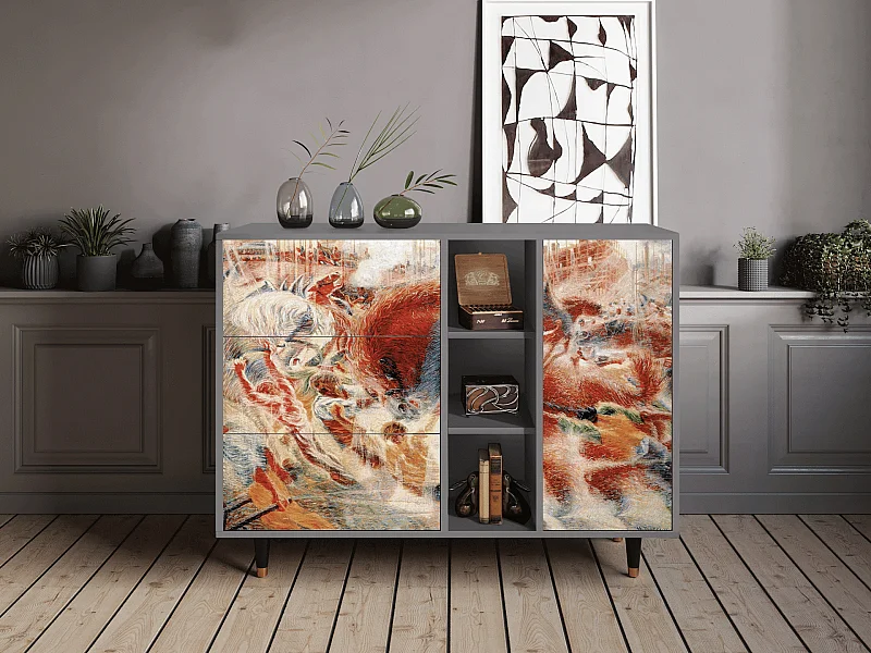 Buffet - 125x98x48 cm - BS2 - The City Rises, Gris