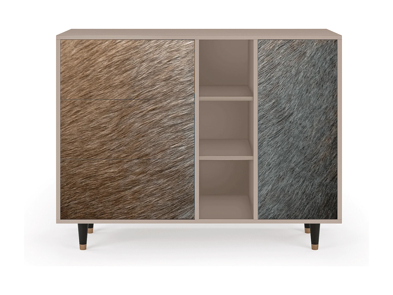 Buffet - 125x98x48 cm - BS2 - Peanut Hair, Latte