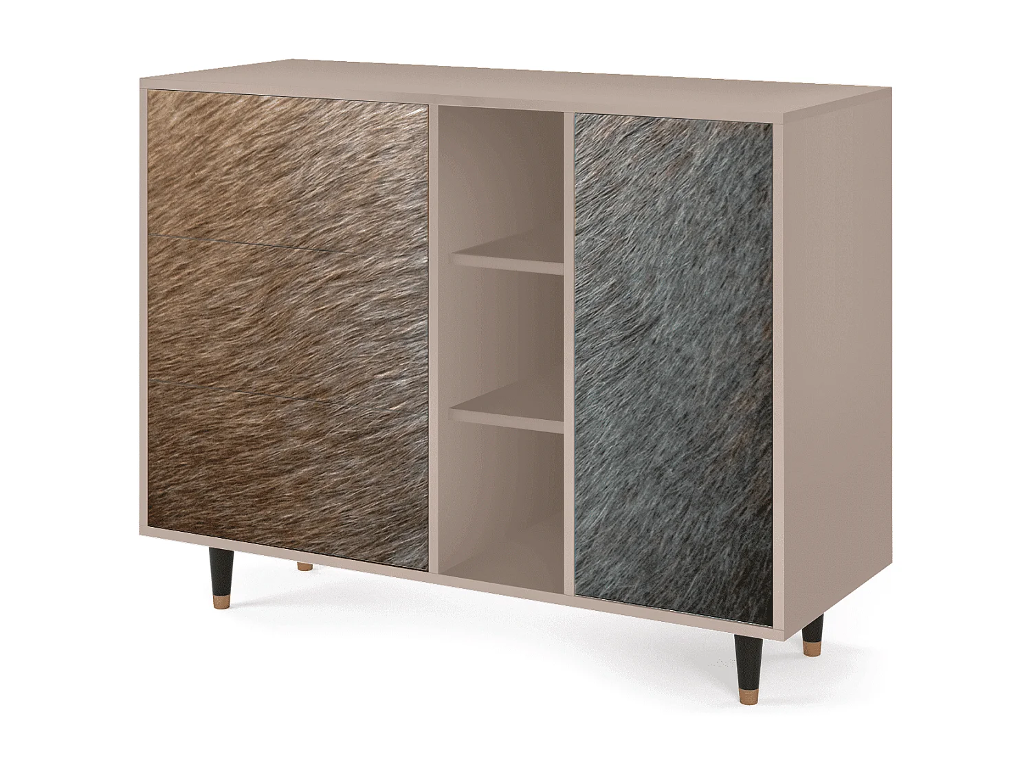 Buffet - 125x98x48 cm - BS2 - Peanut Hair, Latte