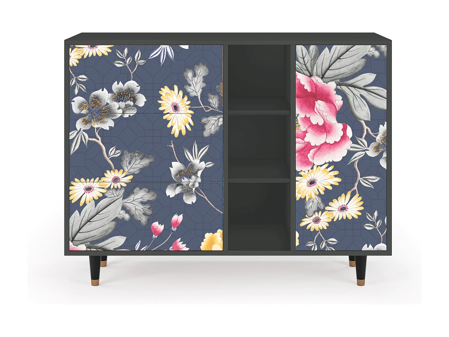 Credenza - 125x98x48 cm - BS2 - Dark Flower Bed, Antracite