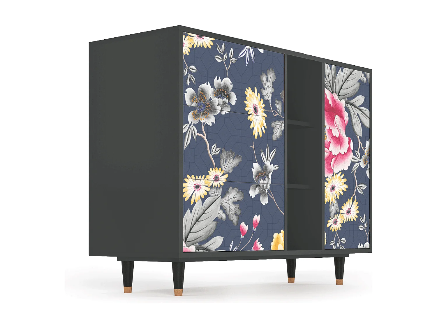 Credenza - 125x98x48 cm - BS2 - Dark Flower Bed, Antracite