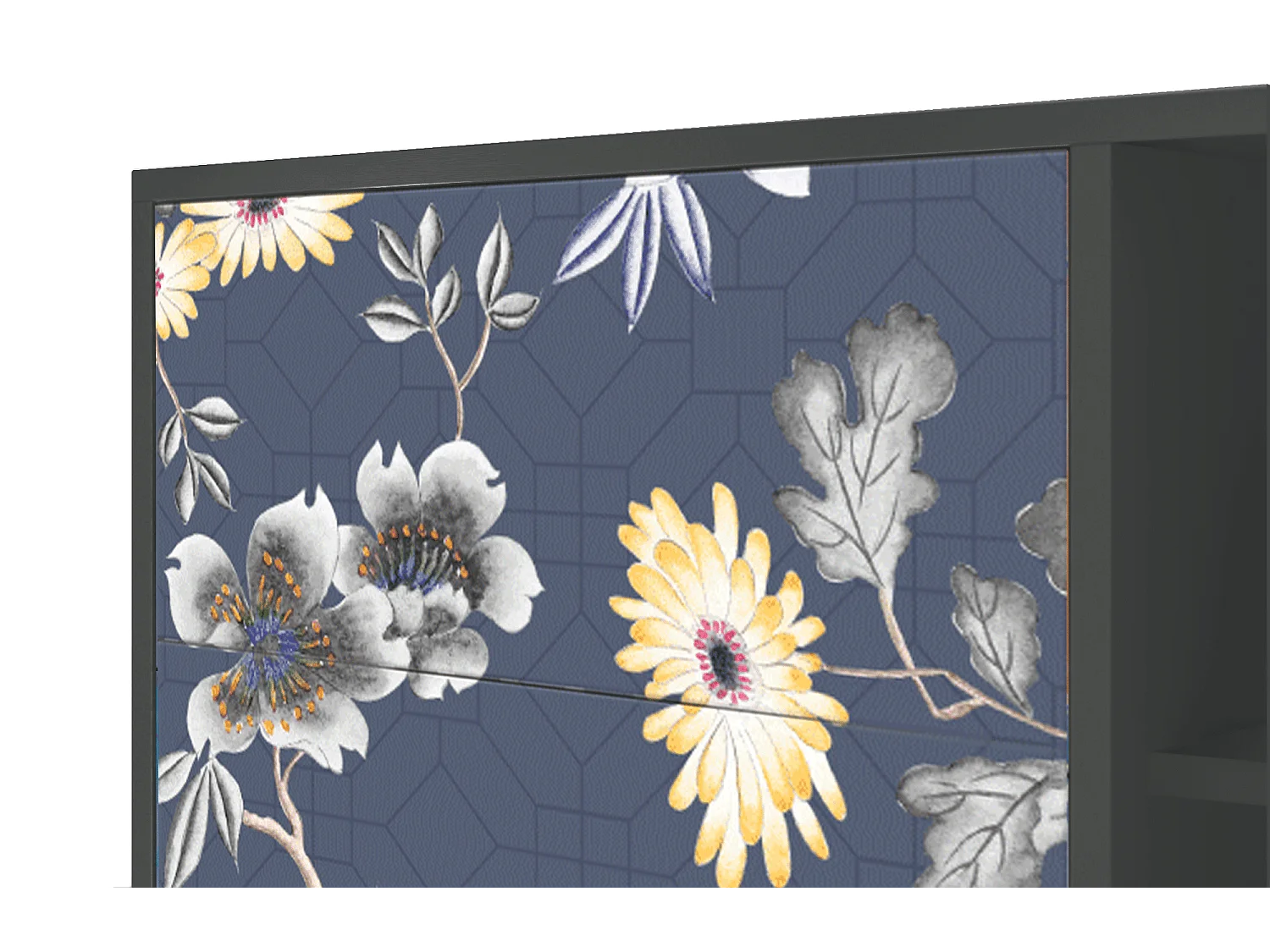 Buffet - 125x98x48 cm - BS2 - Dark Flower Bed, Anthracite