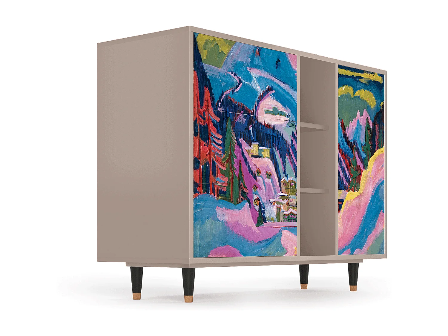 Buffet - 125x98x48 cm - BS2 - Davos Winter, Latte