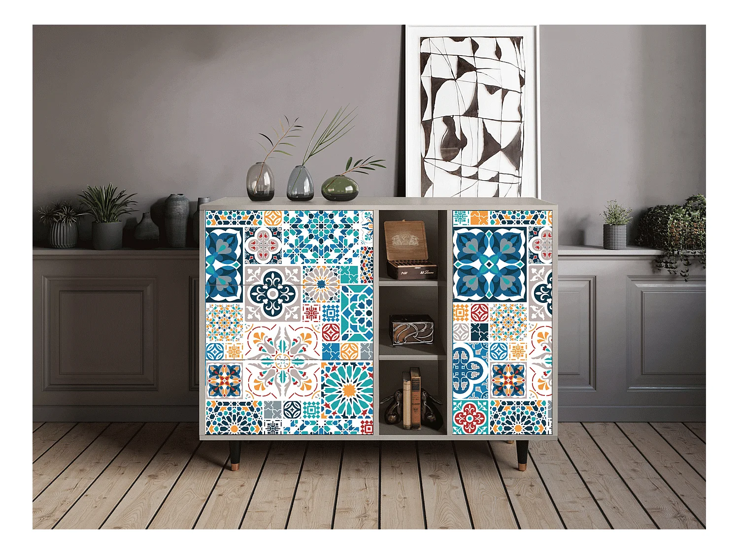 Credenza - 125x98x48 cm - BS2 - Moroccan Market, Sabbia