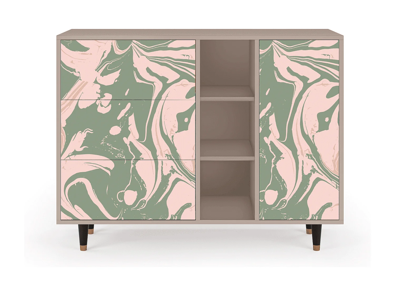 Aparador - 125x98x48 cm - BS2 - Aquarelle, Latte