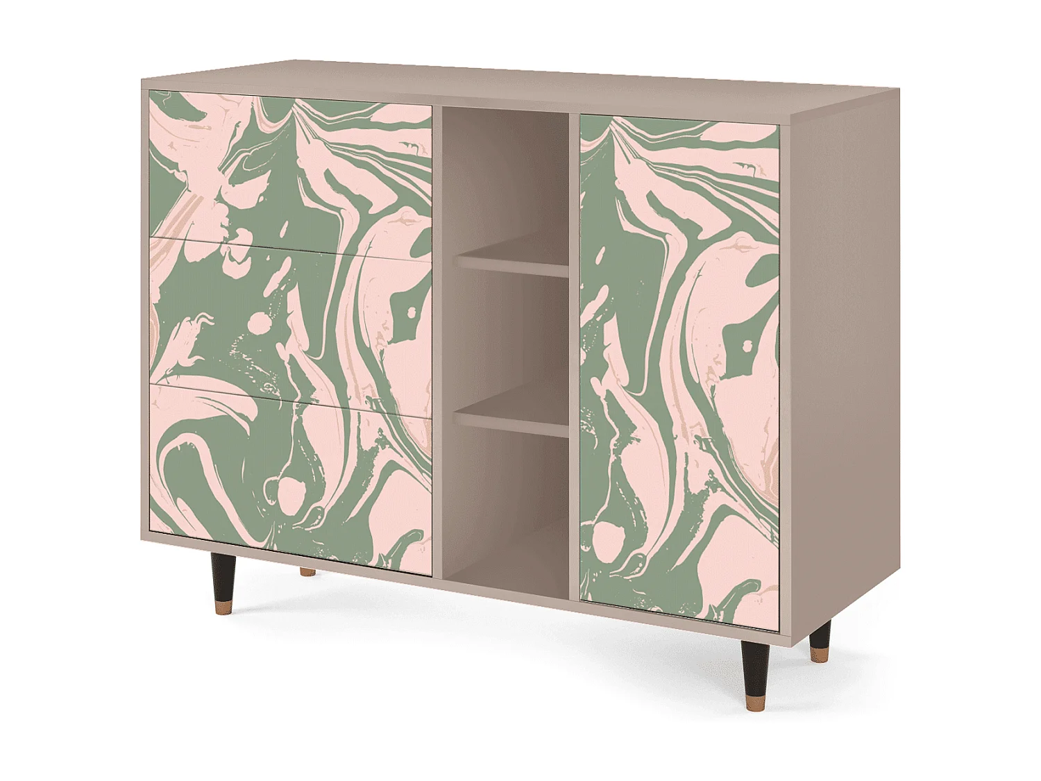 Aparador - 125x98x48 cm - BS2 - Aquarelle, Latte