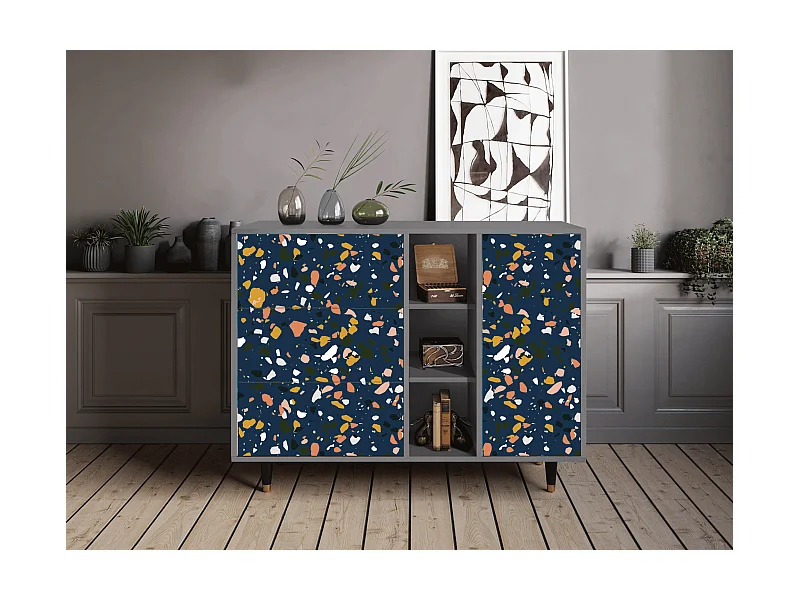 Sideboard - 125x98x48 cm - BS2 - Night Sky Langhterns, Grau