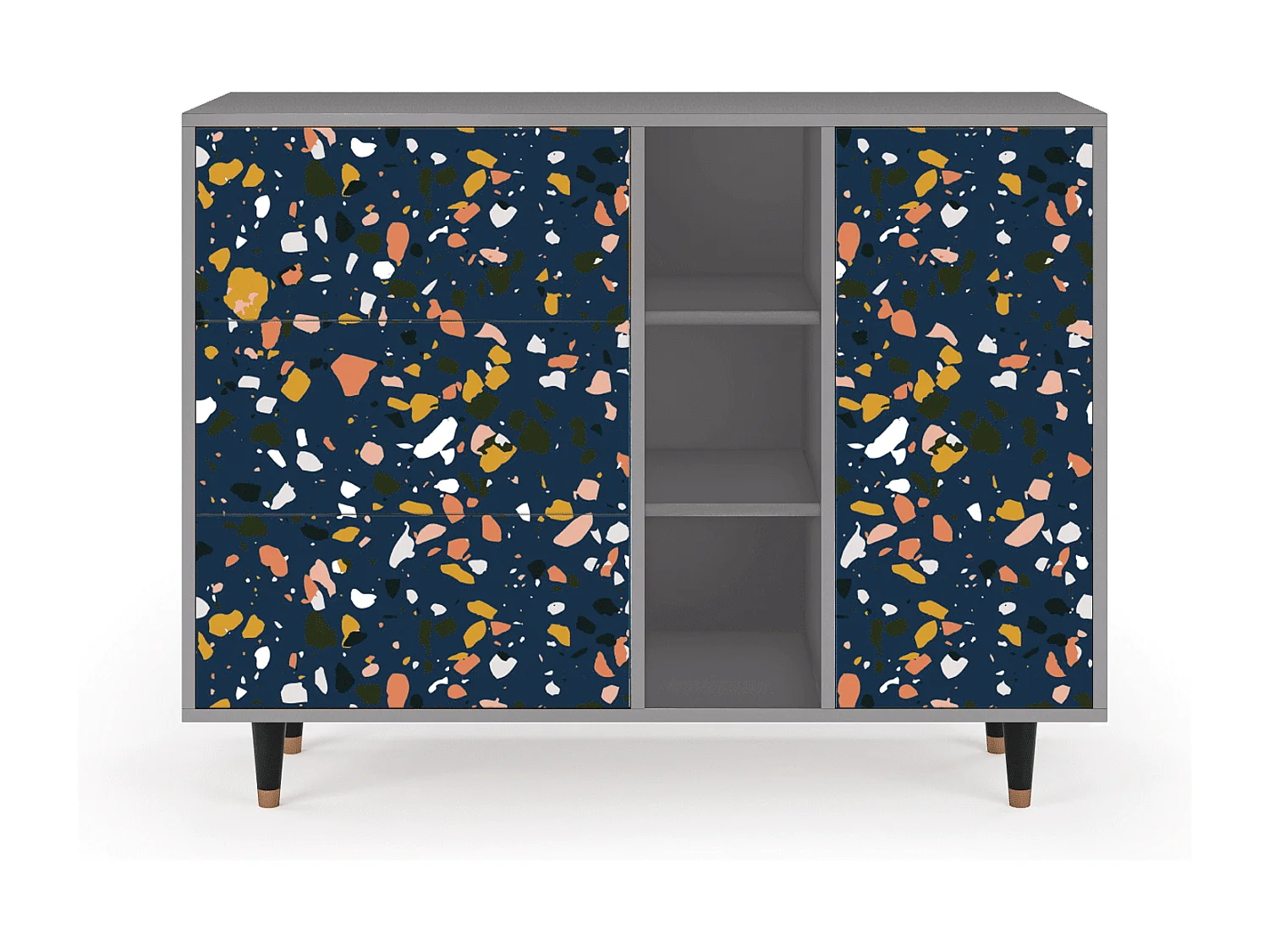 Sideboard - 125x98x48 cm - BS2 - Night Sky Langhterns, Grau