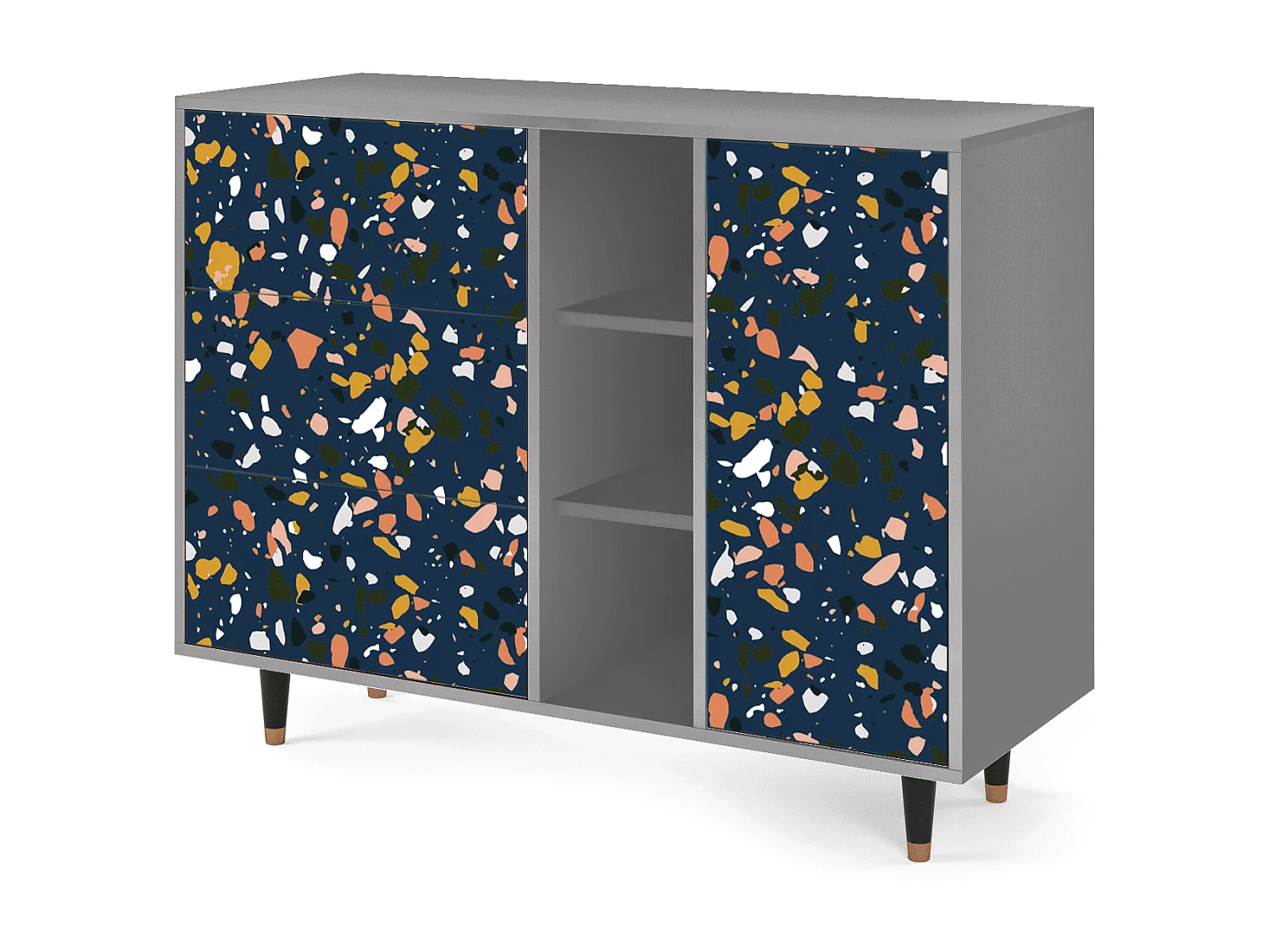 Sideboard - 125x98x48 cm - BS2 - Night Sky Langhterns, Grau
