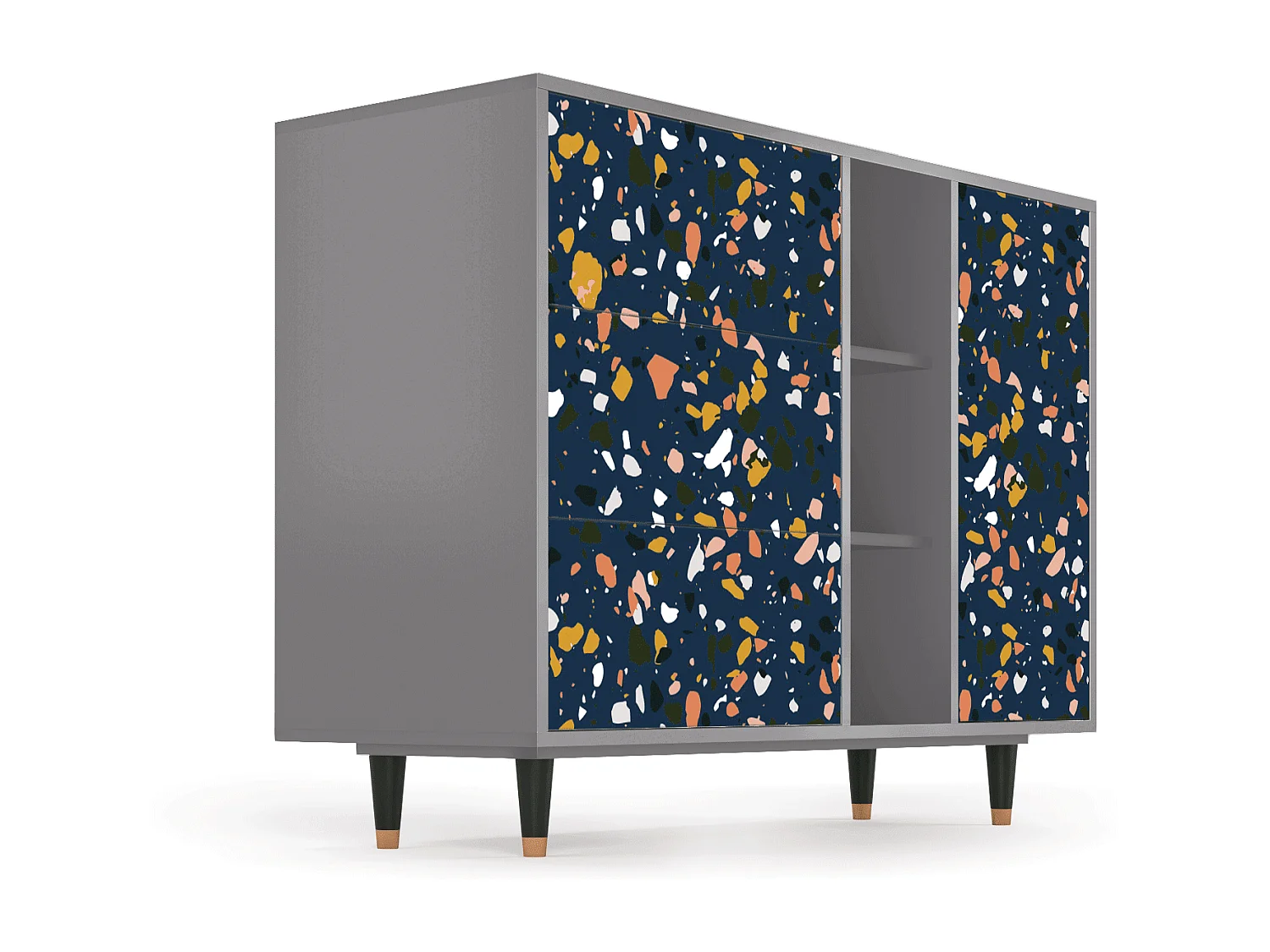 Buffet - 125x98x48 cm - BS2 - Night Sky Langhterns, Gris