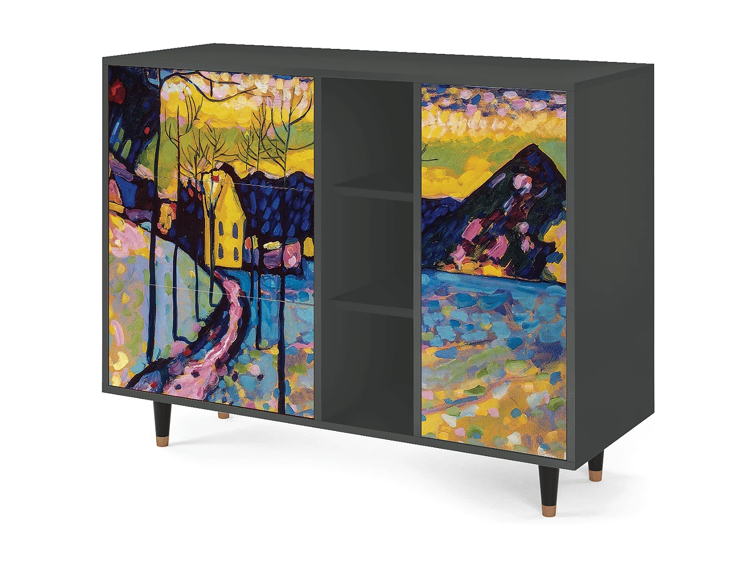 Credenza - 125x98x48 cm - BS2 - Winter Landscape, Antracite