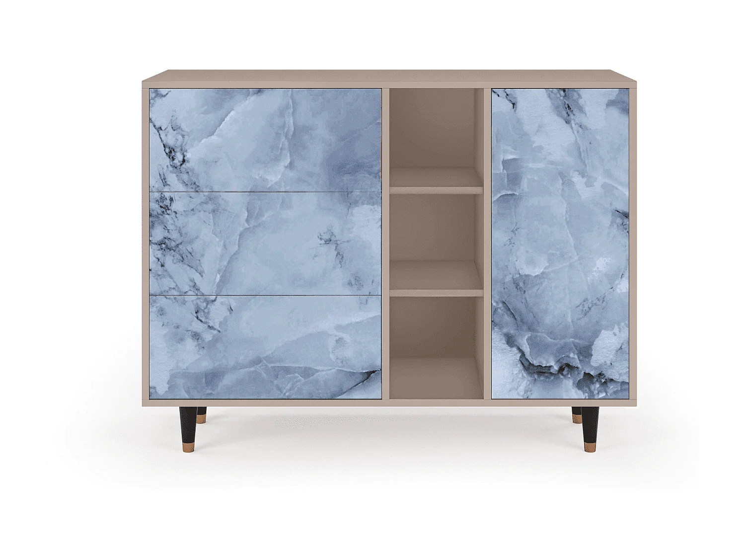 Kredens - 125x98x48 cm - BS2 - Feather Ice, Latte