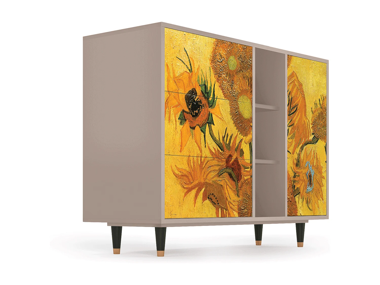 Aparador - 125x98x48 cm - BS2 - Sunflowers, Latte