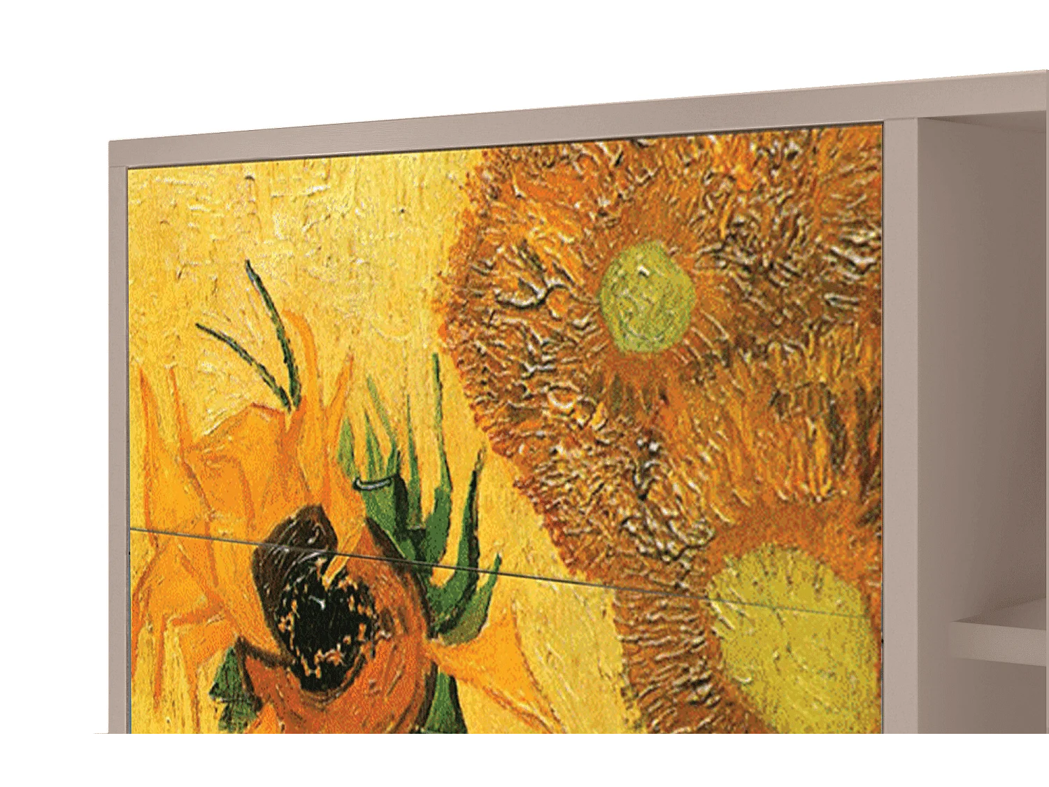 Aparador - 125x98x48 cm - BS2 - Sunflowers, Latte