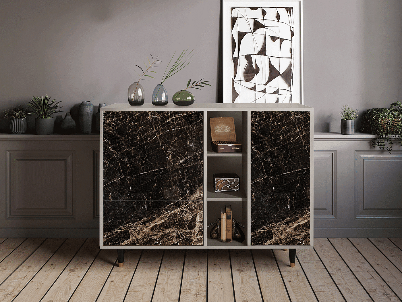 Buffet - 125x98x48 cm - BS2 - Night Abyss, Sable
