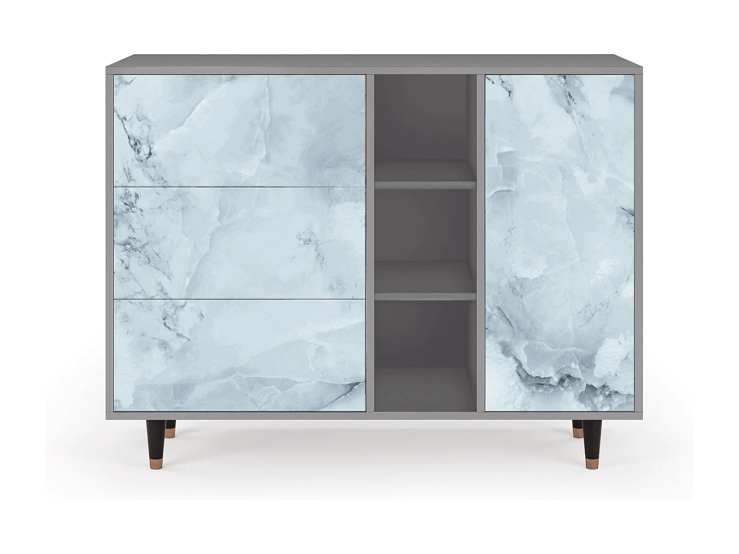 Dressoir - 125x98x48 cm - BS2 - Glacial Colour, Grijs