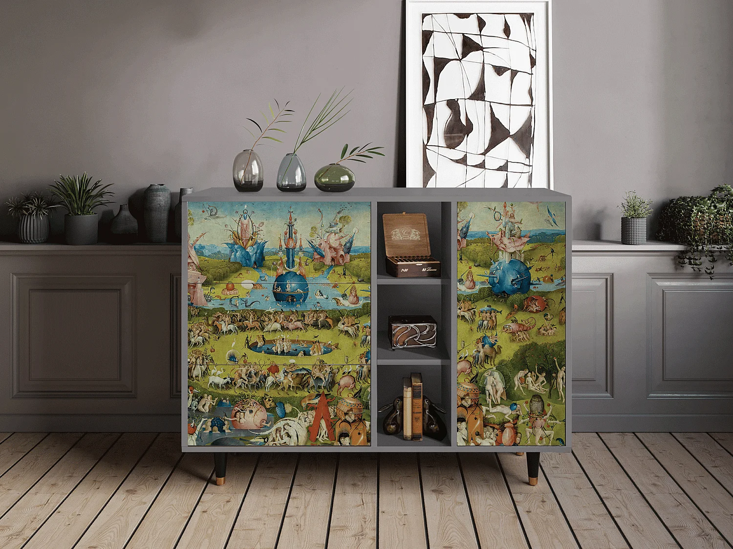 Dressoir - 125x98x48 cm - BS2 - The Garden 2 by Bosch, Grijs