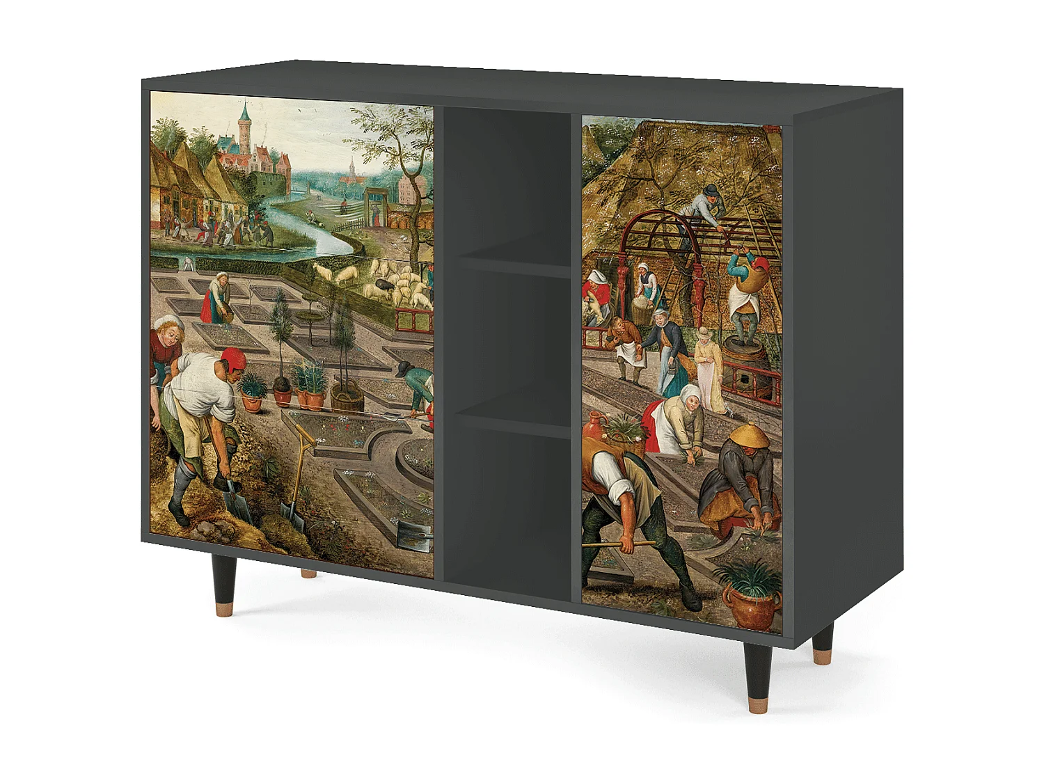 Buffet - 125x98x48 cm - BS2 - The Younger - Spring, Anthracite