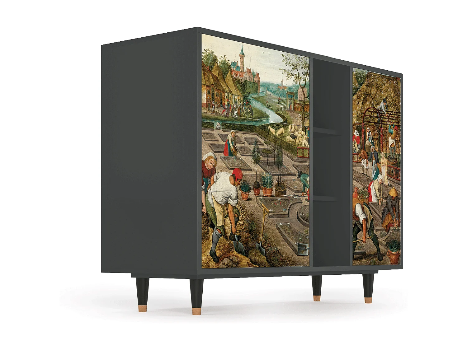 Buffet - 125x98x48 cm - BS2 - The Younger - Spring, Anthracite