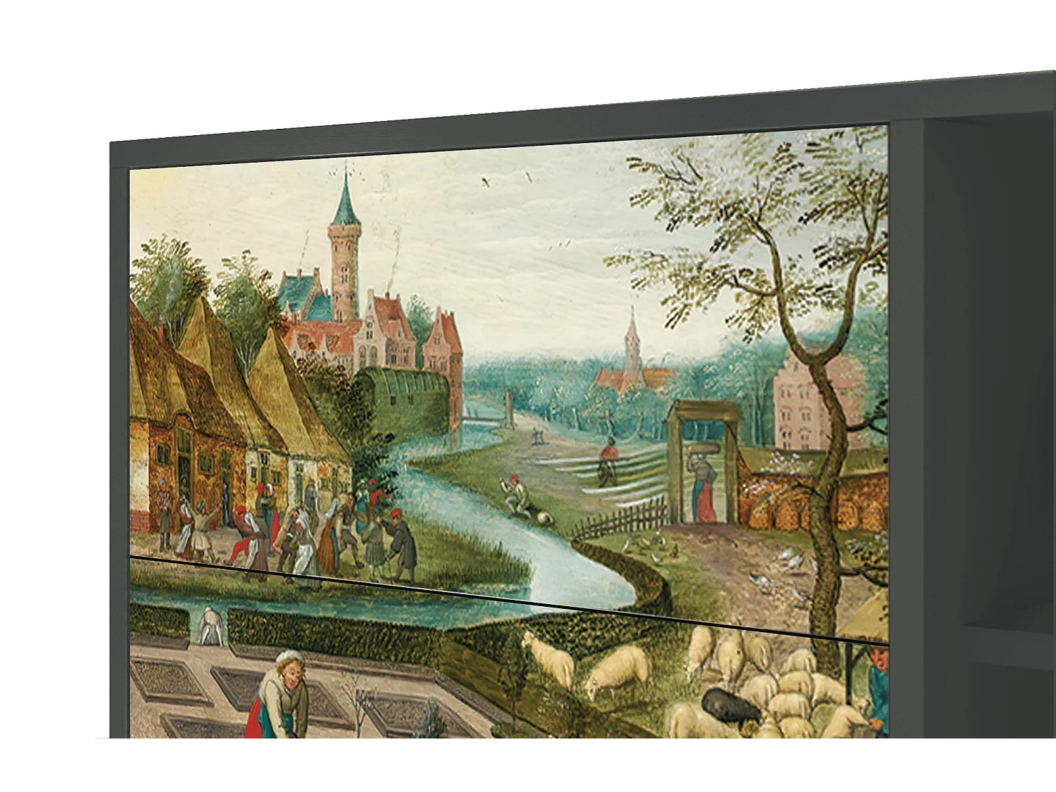 Buffet - 125x98x48 cm - BS2 - The Younger - Spring, Anthracite