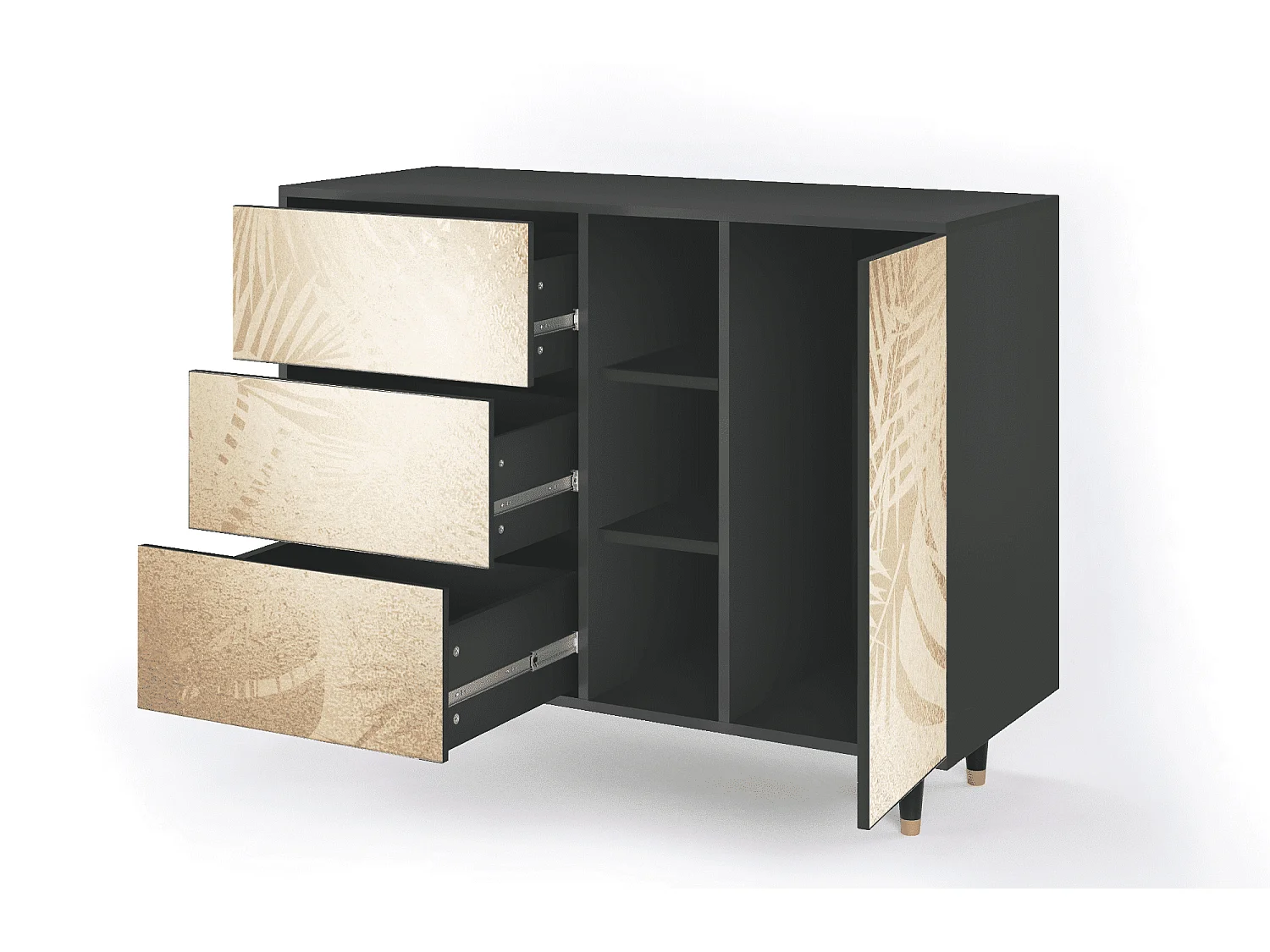 Buffet - 125x98x48 cm - BS2 - Plant of the Dessert, Anthracite