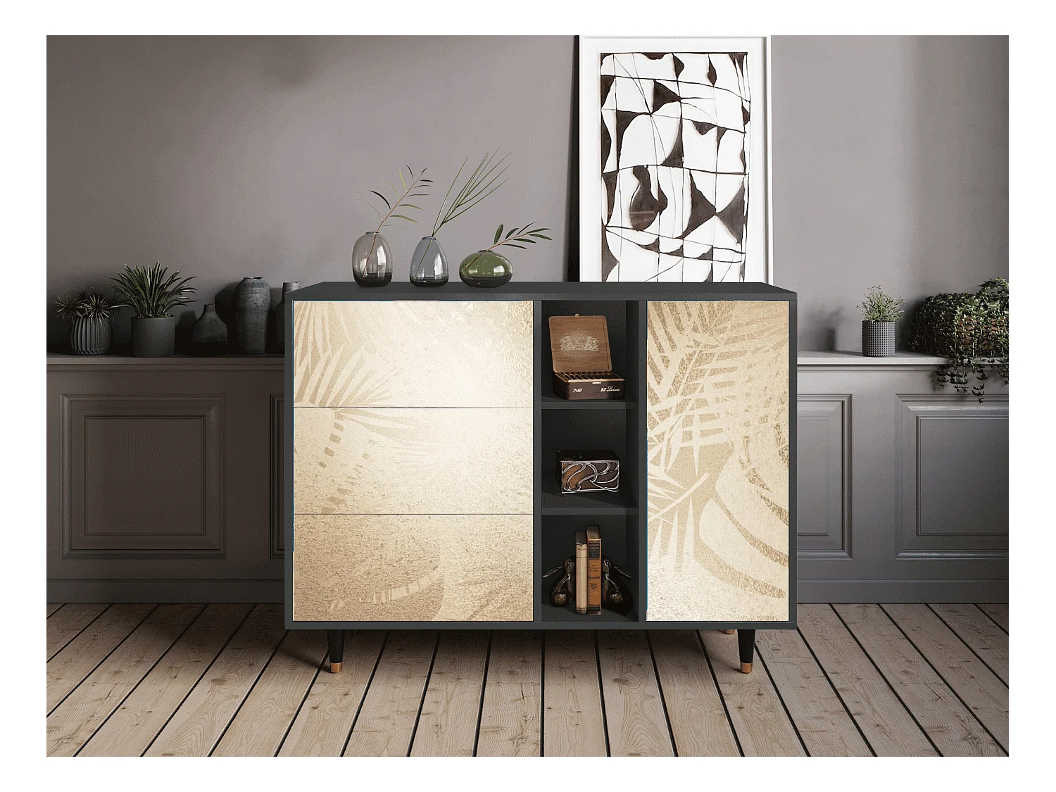 Buffet - 125x98x48 cm - BS2 - Plant of the Dessert, Anthracite