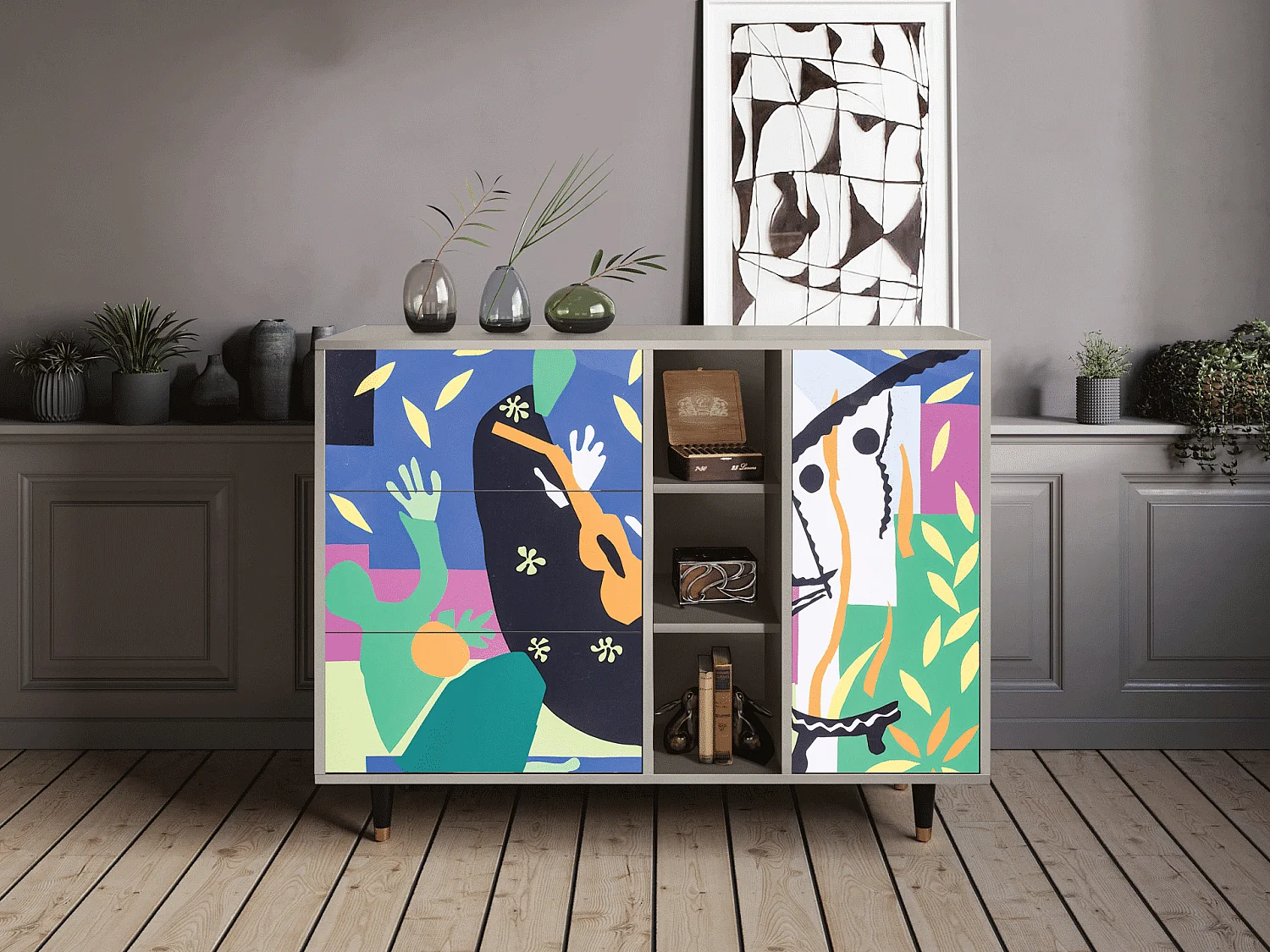 Buffet - 125x98x48 cm - BS2 - La Tristesse du Roi, Sable